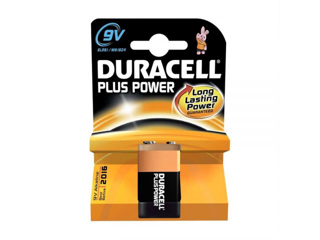 Jednokratna baterija DURACELL PLUS, 9 V, Alkalne, 1 kom 