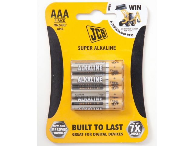 Jednokratna baterija JCB LR3, 4xAAA, alkalne