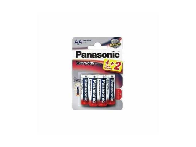 Jednokratna baterija PANASONIC LR6EPS/6BP 4+2F, 6xAA