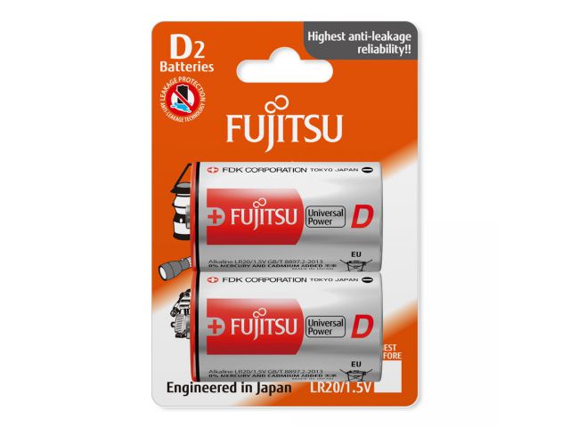 Jednokratna baterija FUJITSU LR20, D, alkalna, 2 kom