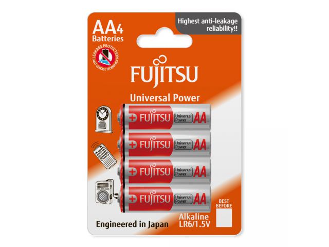 Jednokratna baterija FUJITSU LR6, AA, alkalna, 4 kom