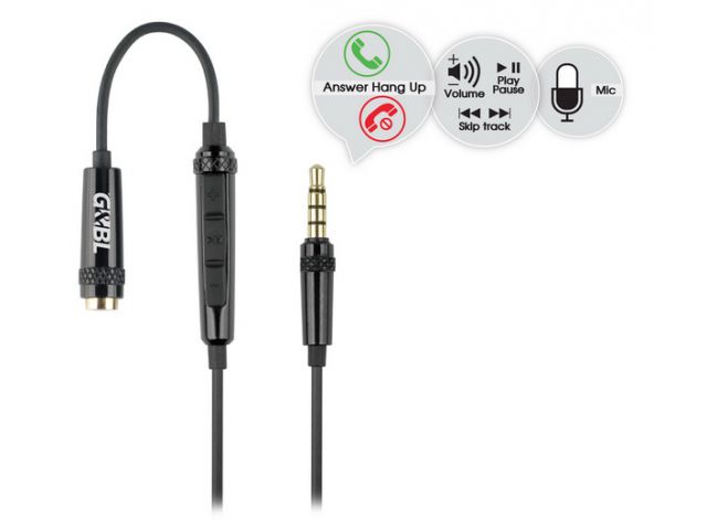 Adapter za slušalice G&BL, kontroler zvuka, za Apple uređaje, crni
