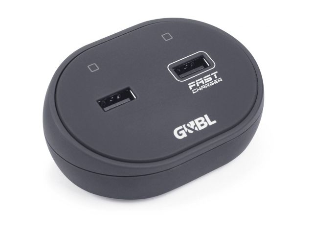 Kućni punjač G&BL BLCST2P1FB, 2 USB porta (1x 1.0 A, 1x 2.4 A), crni