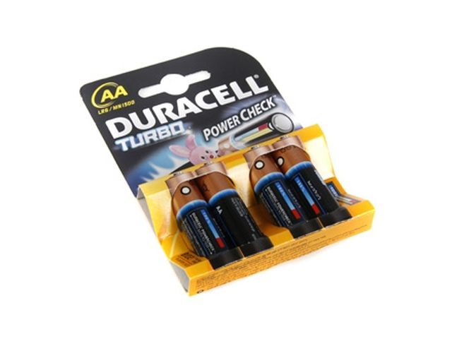 Jednokratna baterija DURACELL Turbo Max AA, 4 kom.