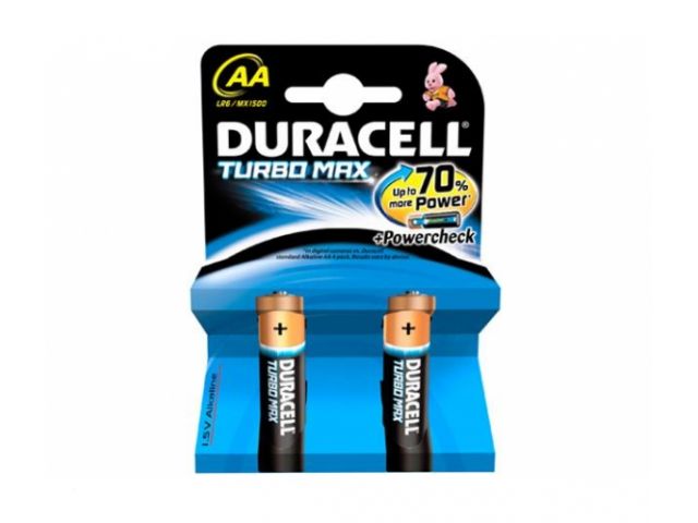 Jednokratna baterija DURACELL Turbo Max AA, 2 kom.