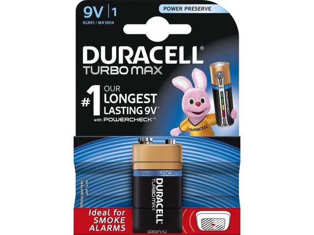 Jednokratna baterija DURACELL Turbomax 9V