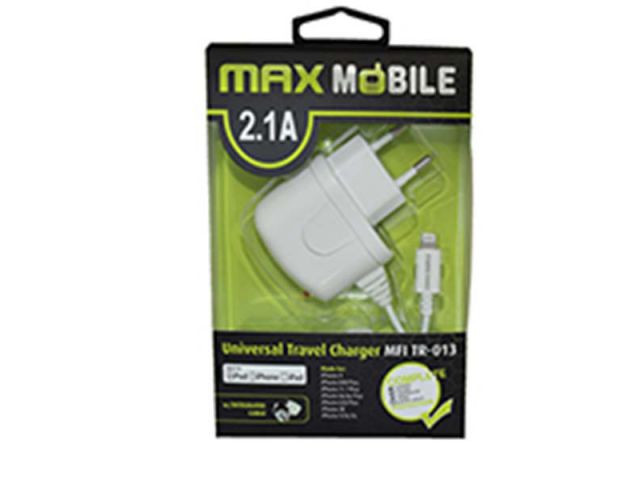 Kućni punjač MAXMOBILE za Iphone 5/6/7/8 TR-013 2.1A MFI, bijeli