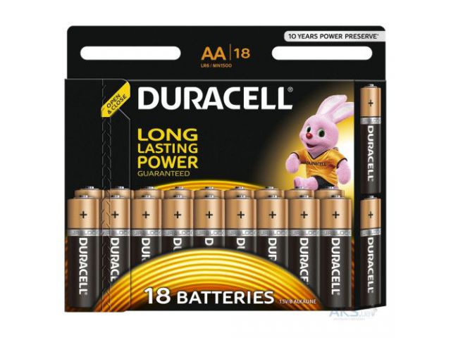 Jednokratna baterija DURACELL BASIC AA, 18 kom.