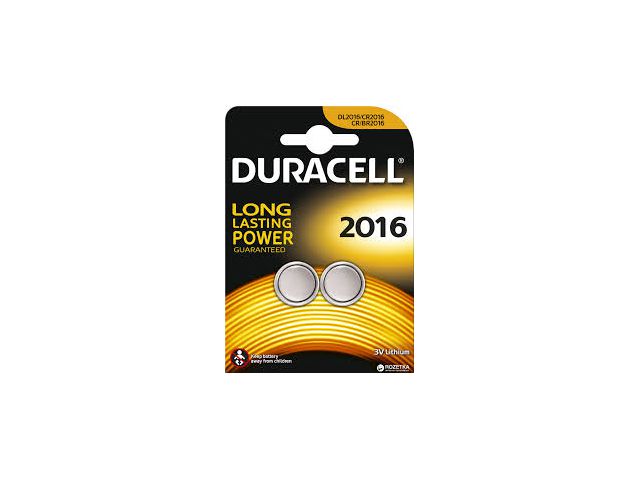Jednokratna baterija DURACELL DL 2016 CR2016 B2, 2kom