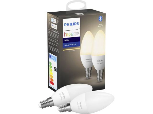 Pametna LED žarulja PHILIPS HUE, E14, topla bijela, 6W, BT, 2 kom