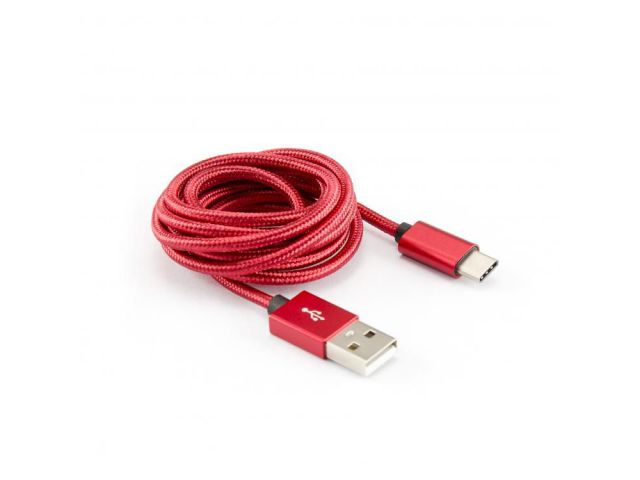 Kabel SBOX USB->type C m/m 1,5m, Fruity Crveni