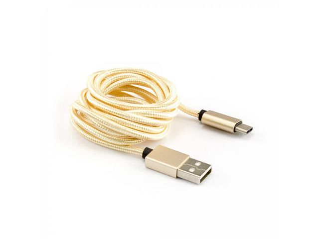 Kabel SBOX USB->type C m/m 1,5m, Fruity  Zlatni