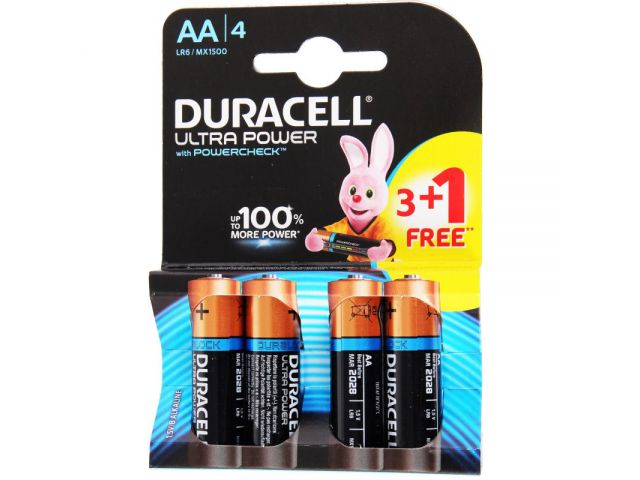 Jednokratna baterija DURACELL ULTRA AA 3+1kom