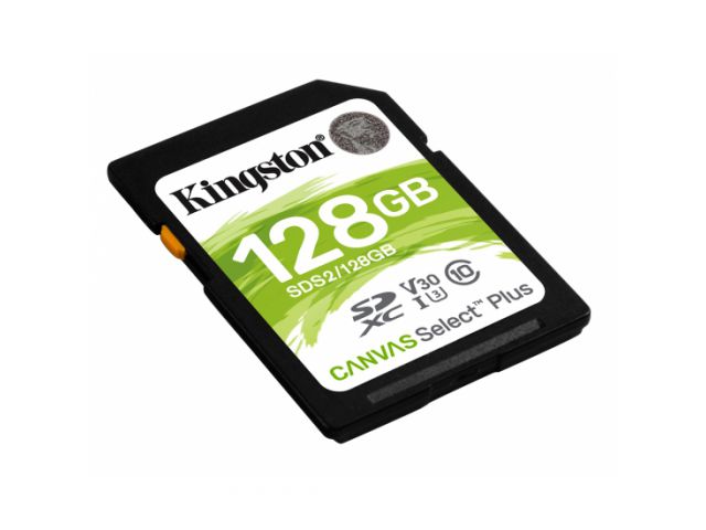Memorijska kartica SDXC 128 GB KINGSTON Canvas Select Plus, Class10 UHS-I, 100 MB/s (SDS2/128GB)