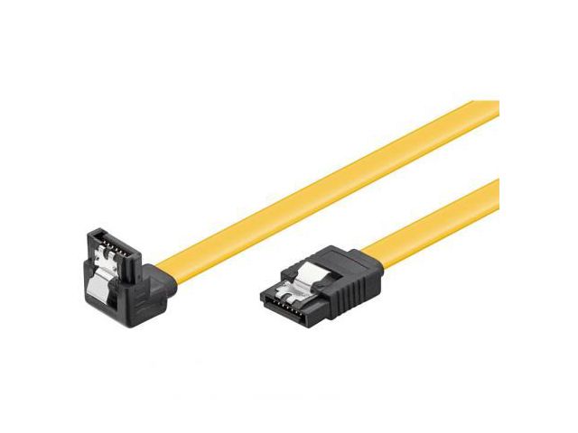 Računalni kabel NAVIATEC, kutni, SATA III, 0.3 m, žuti
