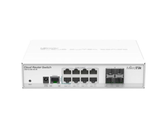 Cloud router switch MIKROTIK CRS112-8G-4S-IN,gigabit, 4x SFP, 8-port