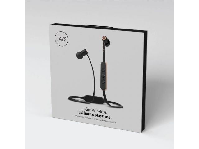 Slušalice s mikrofonom JAYS a-Six Wireless, crno-zlatne