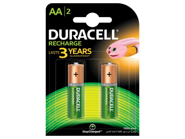 Punjiva baterija DURACELL Precharged AA 1300mAh, 2 kom.