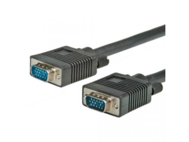 Video kabel ROLINE VGA(m) na VGA(m), 15m, HD15, crni