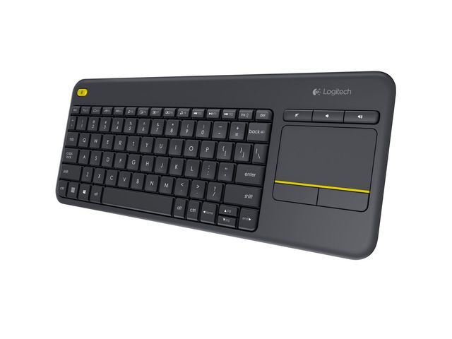 Tipkovnica LOGITECH K400+, s dodirom, bežična, USB, crna (920-008385)