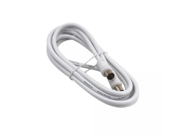 Antenski kabel SBOX RF(m) na RF (ž), 2.0m, bijeli