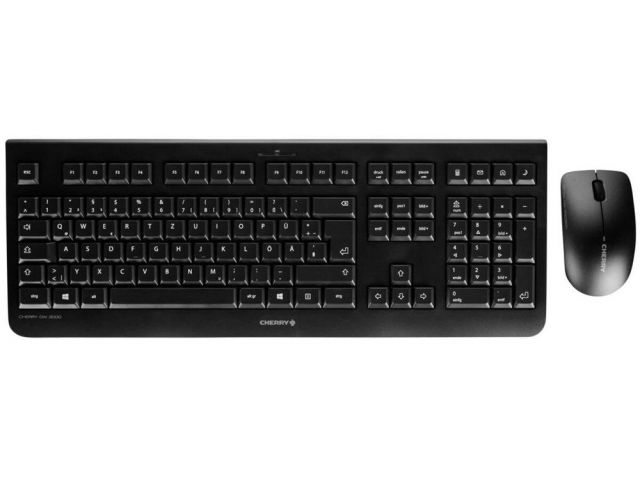 Tipkovnica CHERRY DW-3000 bežična + miš, crna