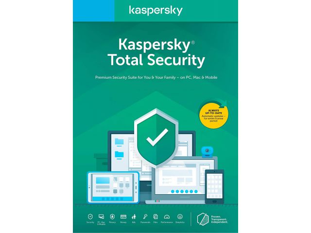 Antivirusni program KASPERSKY Total Security 2021, 1 korisnik, trajanje 1 godina