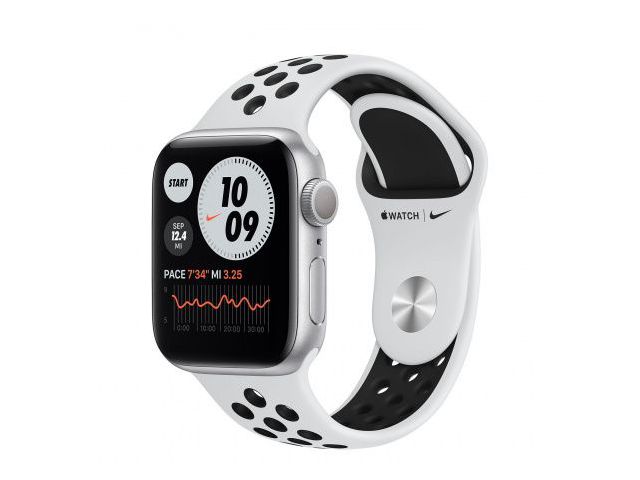 Pametni sat APPLE Watch Nike S6 GPS, 40mm, Silver Aluminium Case with Pure Platinum/Black Nike Sport Band, Regular (m00t3vr/a)