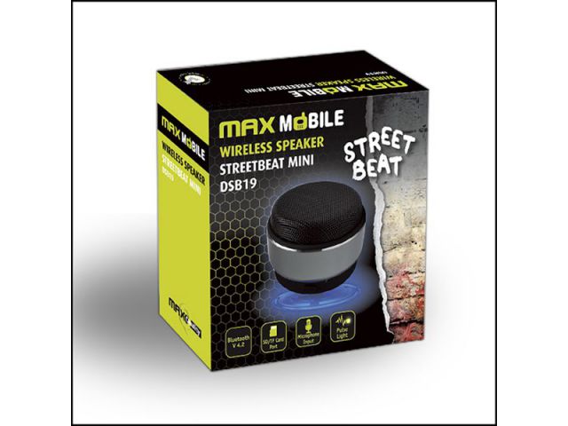 Bluetooth zvučnik MAXMOBILE MINI DSB19, prijenosni, crni
