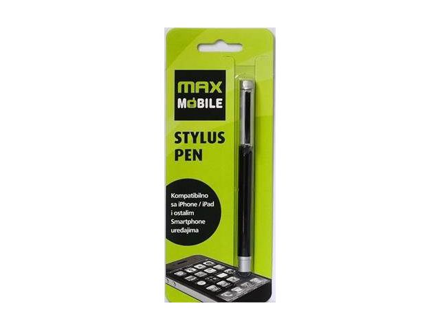 Stylus olovka MAXMOBILE 2u1, za kapacitivne ekrane, crna