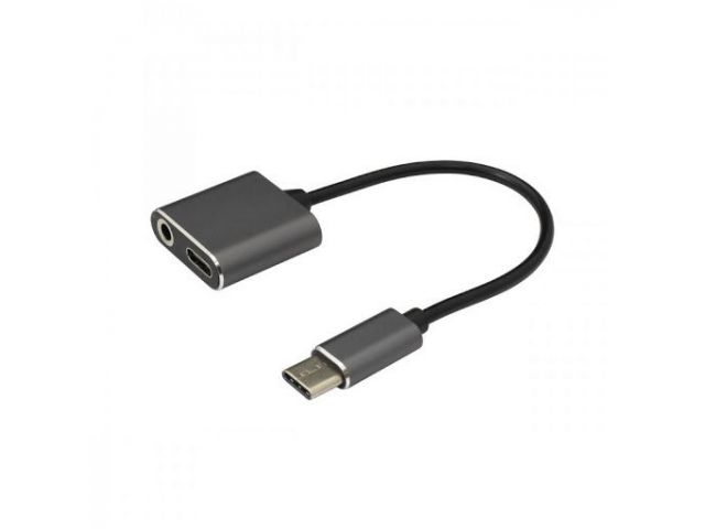 Adapter SBOX USB TYPE-C na TYPE-C + 3.5mm