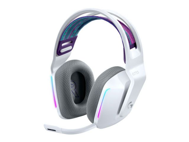 Slušalice + mikrofon LOGITECH G733 LIGHTSPEED, bežične, RGB, bijele