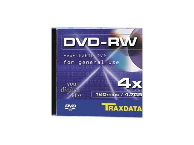 DVD-RW medij TRAXDATA, 4,7GB, 4x, 1kom