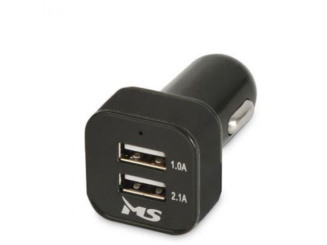 Auto punjač MS STREAM 2 2.1A DUAL, crni