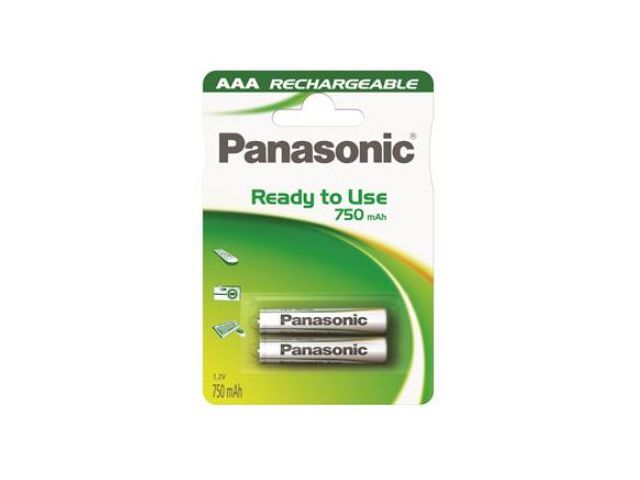 Punjiva baterija PANASONIC HHR-4MVE, AAA, 750mAh, Ready to use, 2kom