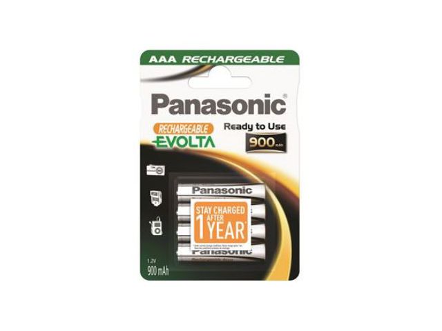 Punjiva baterija PANASONIC HHR-4XXE, AA, 900mAh, Evolta, 4kom
