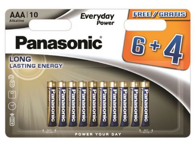 Jednokratna baterija PANASONIC LR03EPS, AAA, Alkal. Everyday Power, 10kom