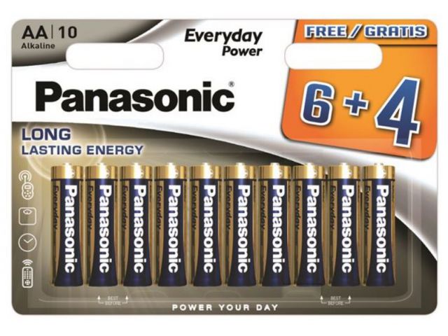 Jednokratna baterija PANASONIC LR6EPS, AA, Alkal. Everyday Power, 10kom