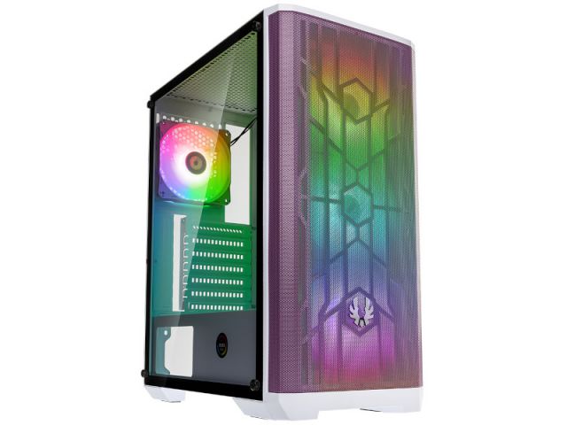 Kućište BITFENIX Nova Mesh SE TG, RGB, bijelo/ljubičasto