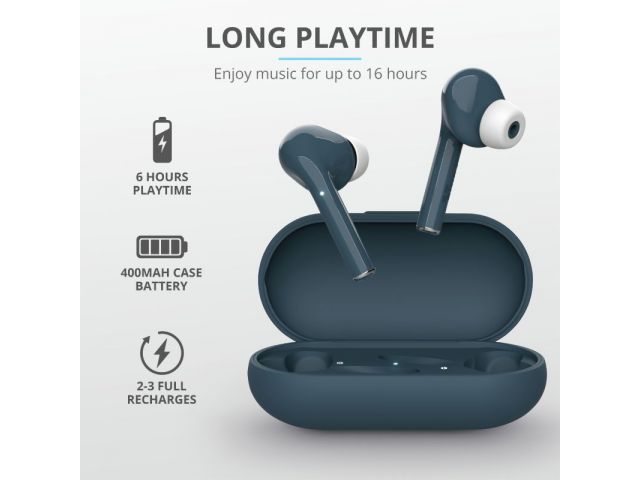 Bluetooth slušalice TRUST Nika, TWS, plave (23702)