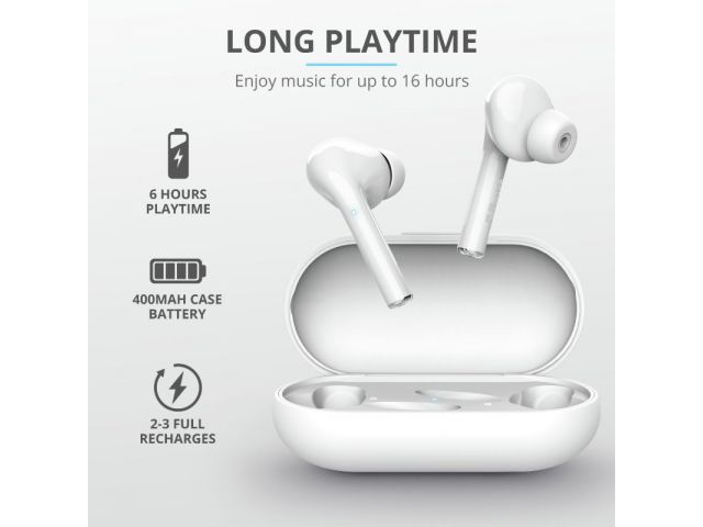 Bluetooth slušalice TRUST Nika, TWS, bijele (23705)