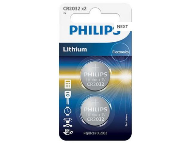 Jednokratna baterija PHILIPS CR2032, 2kom