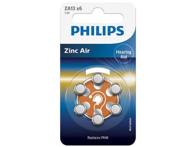 Jednokratna baterija PHILIPS ZA13, 6kom
