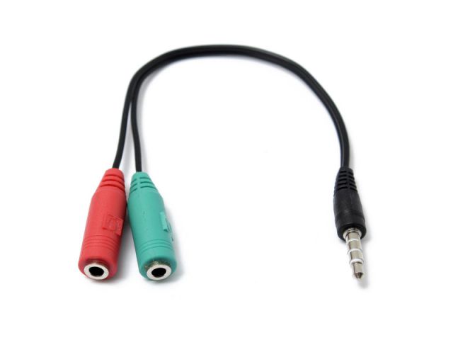 Audio kabel ASONIC 3.5mm(m) na 2x3.5mm(m), razdjelnik, crni