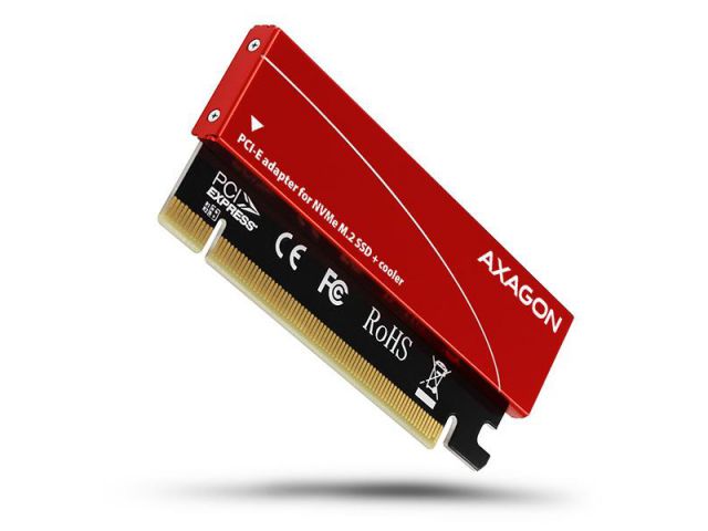 Kontroler AXAGON PCEM2-S, PCI-E 3.0 x4, M.2 SSD NVMe, hladnjak