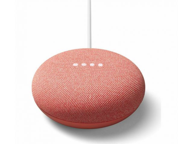 Bluetooth zvučnik GOOGLE Home Nest Mini (2nd Gen), WLAN, Bluetooth, prijenosni, crveni