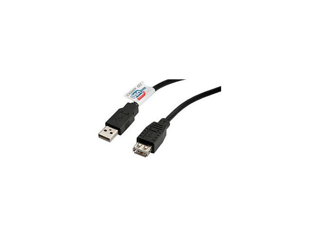 Kabel ROLINE USB 2.0 A - A, m/f, 1.8m, bež