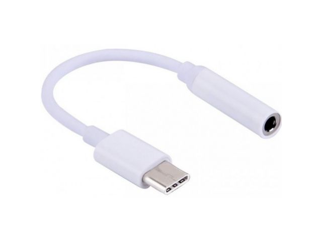 Kabel USB HUAWEI,Type C-3.5 MM + Adapter, 20cm, bijeli