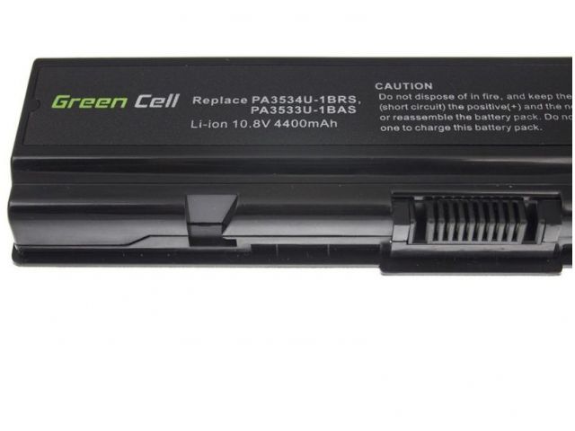 Baterija za laptop GREEN CELL (TS01) baterija 4400 mAh,10.8V (11.1V) PA3534U-1BRS za Toshiba Satellite A200 A300 A500 L200 L300 L500