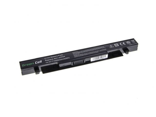Baterija za laptop GREEN CELL (AS58) baterija 2200 mAh,14.4V (14.8V) A41-X550A za Asus A450 A550 R510 R510CA X550 X550CA X550CC X550VC